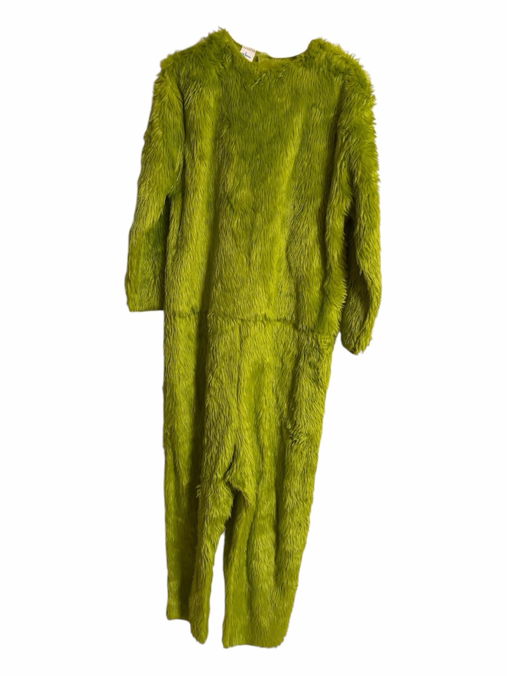 Dr. Seuss  Grinch Adult unisex Small/Medium Fuzzy One-Piece w gloves, collar